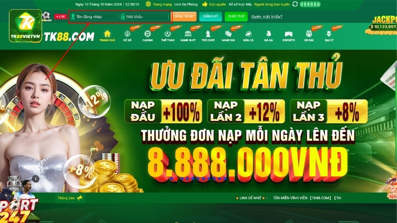 Các bước đăng nhập TK88 chi tiết và minh họa